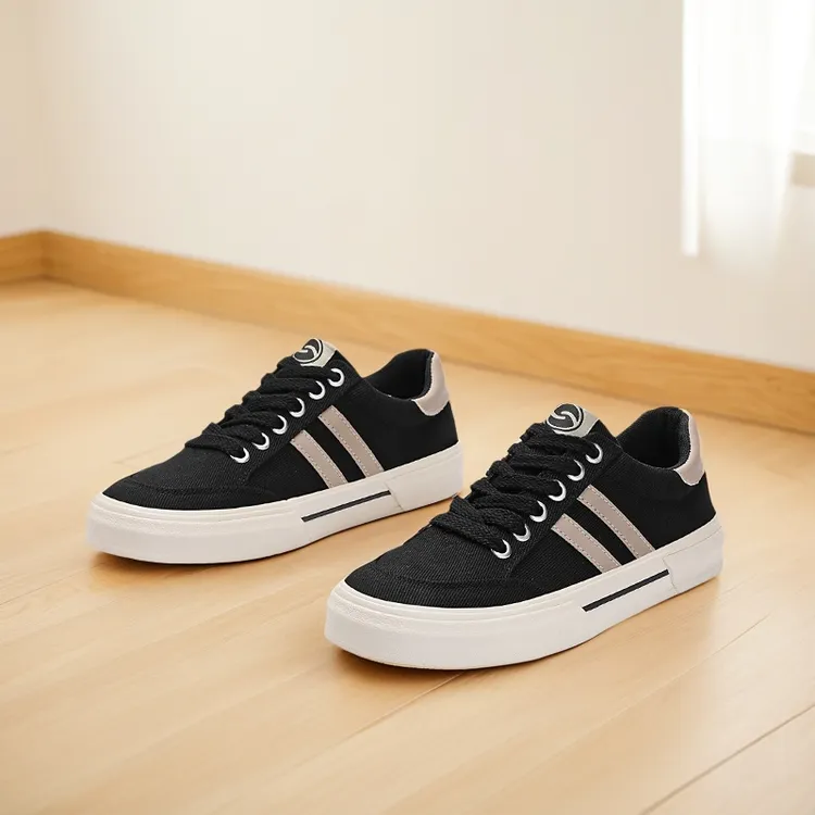 25825 男鞋秋季新款透气休闲软底软面低帮帆布鞋潮流百搭时尚板鞋