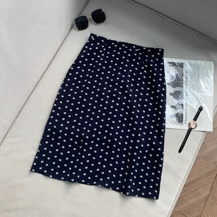 【南油子宸】气质显白碎花半身裙夏季高腰休闲碎花鱼尾中裙 800970