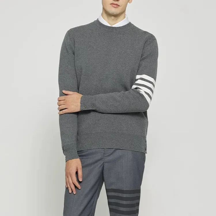 TB【官方正品】汤姆布郎THOMBRANDICE四条杠纯棉圆领秋冬针织衫毛衣