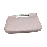 【微微精选】时尚轻奢百搭女包 0564 黄粉蓝色 珍珠手提 串 27cm