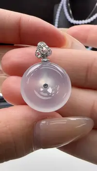 【闪购商品】翡翠吊坠(不含链)18K金镶嵌翡翠吊坠