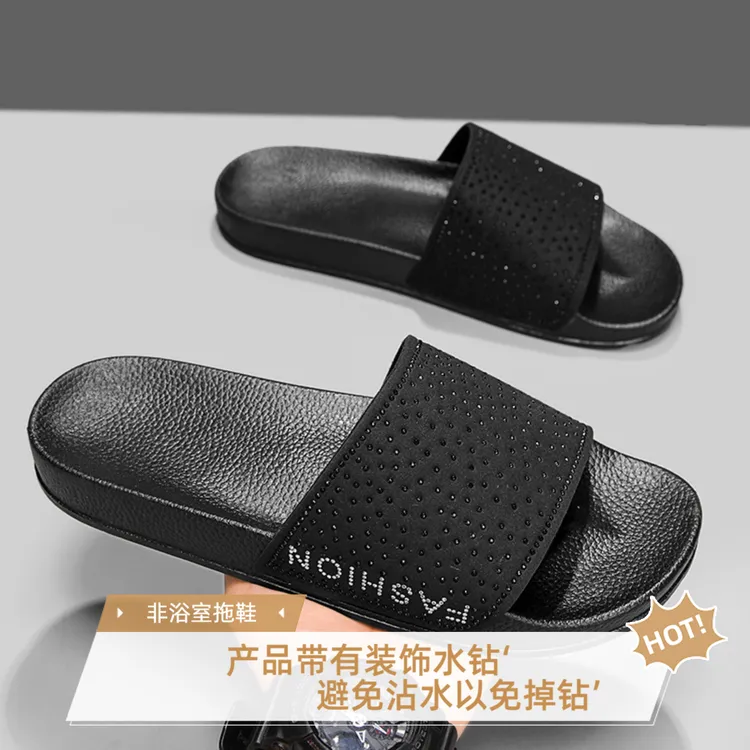 轻便防滑夏季男士一字拖防滑耐磨拖鞋网红沙滩欧若精灵风