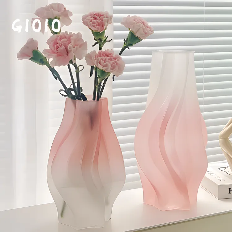 简约玻璃花瓶轻奢ins风插花水培网红高级感鲜花家居装饰摆件