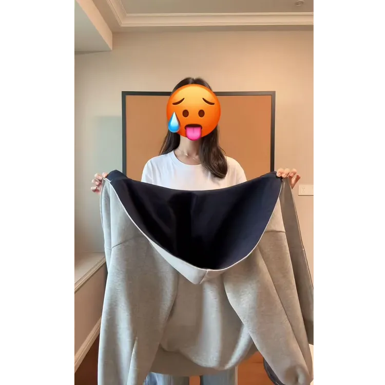 重磅硬挺卫衣男连帽长袖开衫外套多口袋撞色上衣潮牌宽松