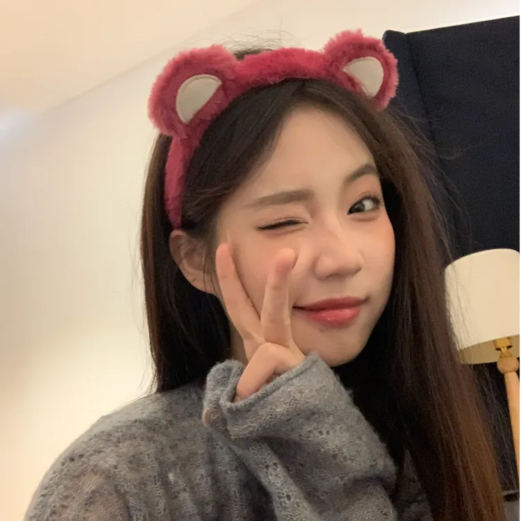元气满满可爱小熊毛绒发箍女秋冬洗脸压发防滑发卡网红猫耳朵