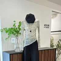 【花影幽梦】高级设计感收腰显瘦上衣-5201