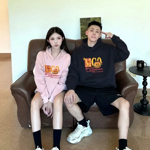 情侣卫衣2025春秋冬新款爆款一男一女潮牌高级感纯棉宽松连帽卫衣