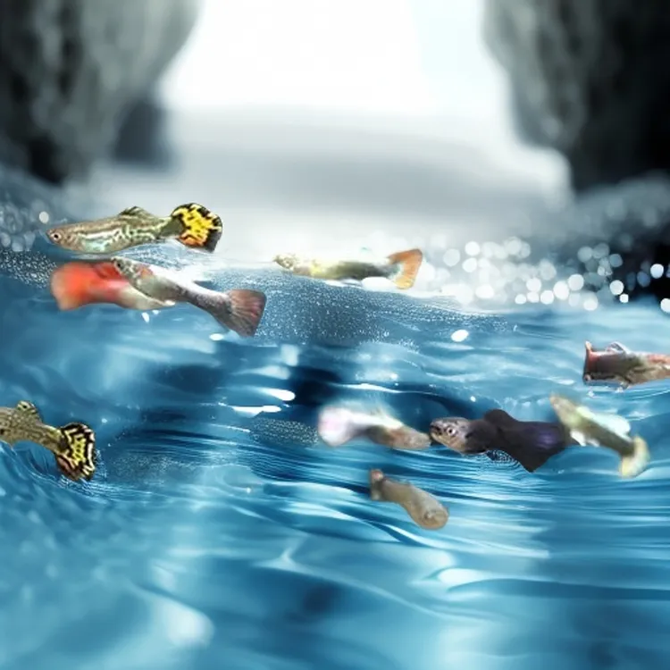 杂袍孔雀鱼热带鱼七彩蕾丝孔雀鱼