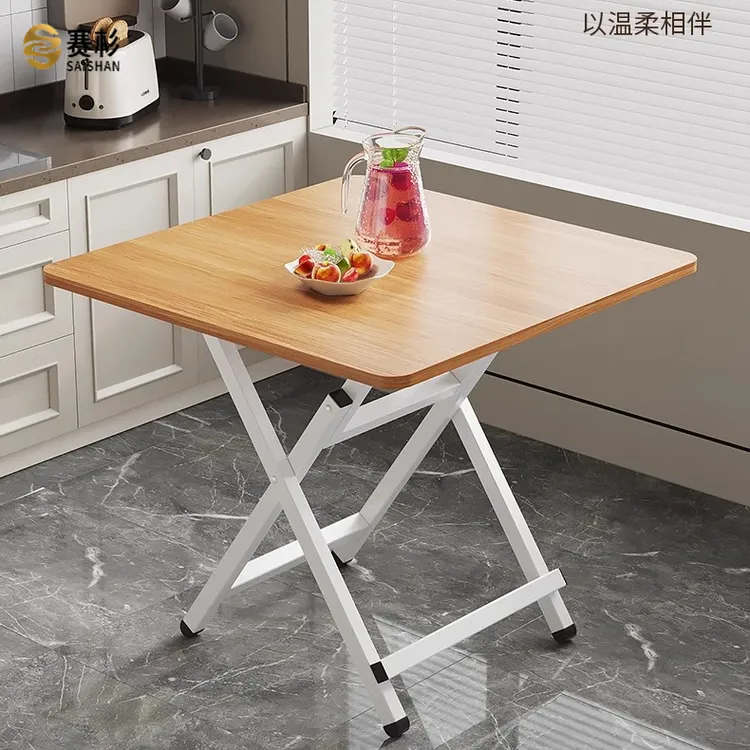 可折叠餐桌小桌子家用简易桌子折叠桌出租屋便携户外摆摊吃饭方桌