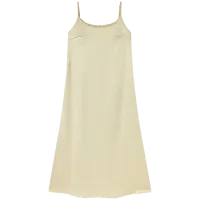 对白缎面吊带连衣裙女夏季白色背心长裙DYZB-EDQ270