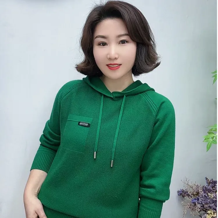 【80斤—200斤】加大码春秋新款连帽长袖针织衫毛衣休闲百搭宽松显瘦