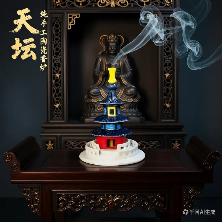 天坛祈年殿陶瓷香炉摆件定制卖售卖