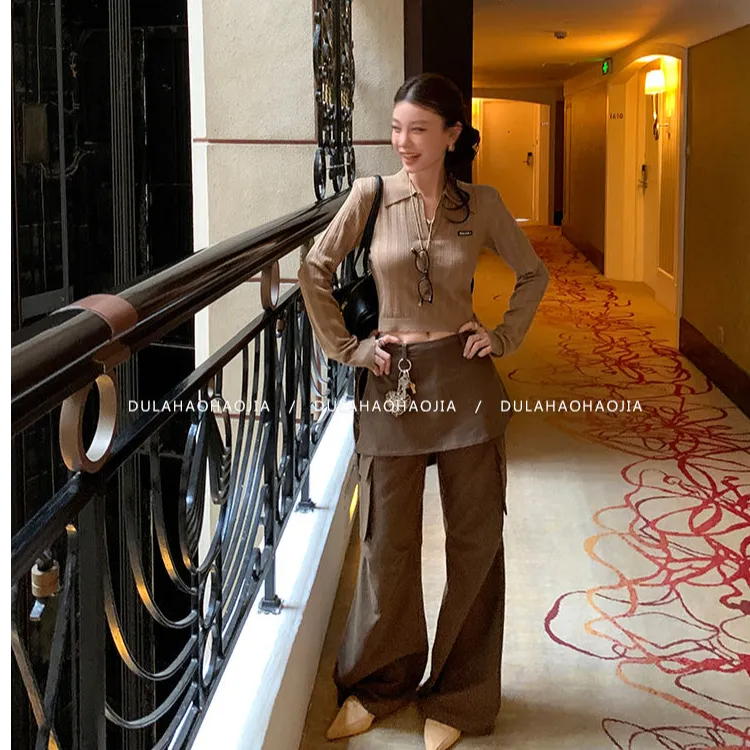 2025时尚气质纯欲风秋冬宽松毛针织衫直筒型复古通勤秋季气质女