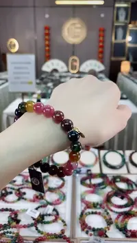 单圈手串9mm+未镶嵌碧玺dan多样性发货一条