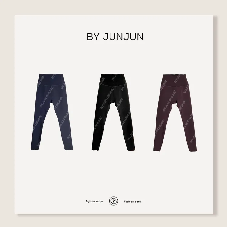 BYJUNJUN 2025秋冬新款【慕斯绒】无尴尬线加厚瑜伽打底裤