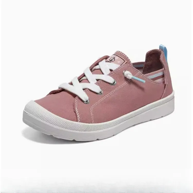 SKECHERS/斯凯奇女鞋透气板鞋百搭低帮一脚蹬休闲帆布鞋113857