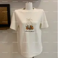 【花花菜】’菠萝衫’ 早春新款磨毛加厚菠萝圆领刺绣T恤