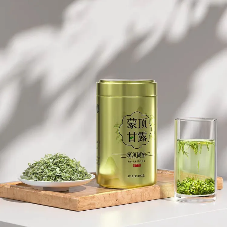 赋雅轩【蒙顶甘露】2025新茶蒙顶高海拔品质绿茶韵味十足罐装100g