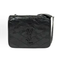 99新 YSL/圣罗兰 思斯专属 圣罗兰黑色NikiWOC单肩包 THHZ3773
