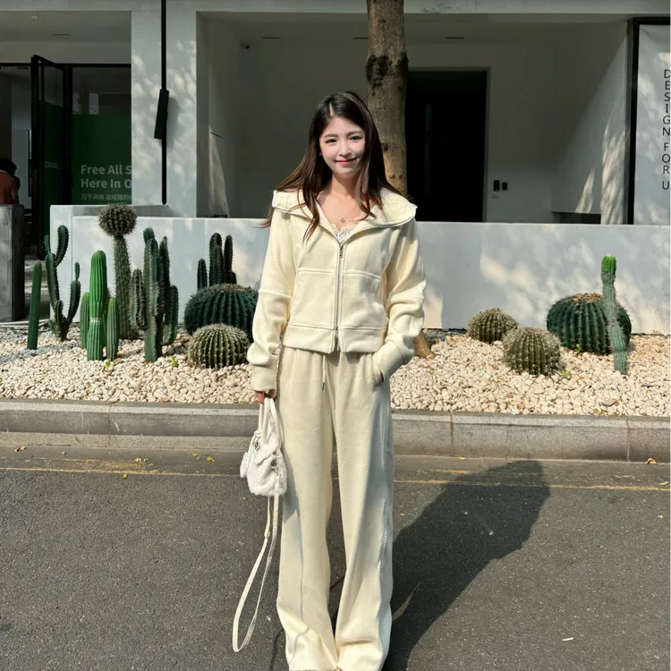 【悠悠】小个子专享145可穿 女士加绒卫衣套装时尚多色休闲运动套装