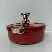 波西米亚风小熊可旋转新中式果盘带盖高档玄关水果 FL