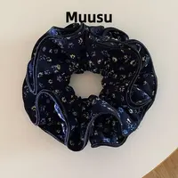 【Muusu】新款流光风秋冬小碎花复古发圈高级感头绳简约百搭发饰