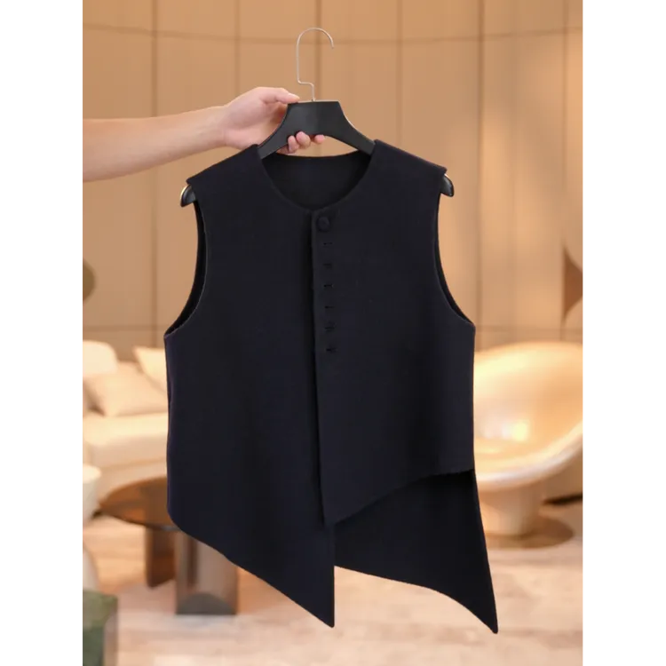 【冬姐自主品牌】VOR 羊绒混纺极细羊毛 针织马甲 V25300554