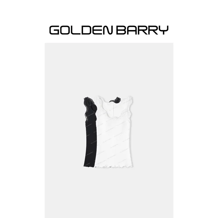 GOLDENBARRY「花边序曲」蕾丝边设计款吊带背心236004