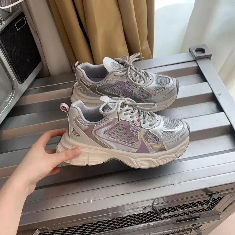 老爹鞋女鞋子2025新款夏季百搭白鞋爆款网面透气休闲运动网鞋单鞋