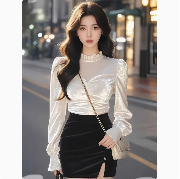 2025新款秋冬巨好看法式轻熟小众不撞款穿搭时尚气质白色衬衫上衣