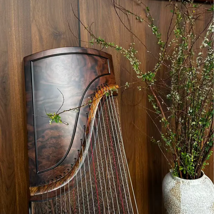 长声21弦163cm黑檀厚挖原木纹高端专业考级艺考成人专用