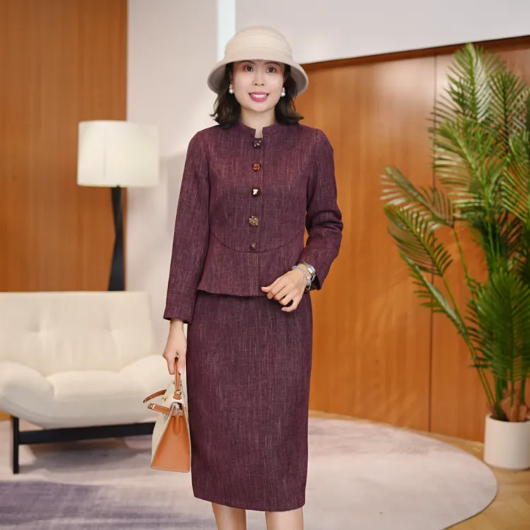 【南油虹姐】秋季新款2025轻奢时尚复古假两件收腰显瘦连衣裙