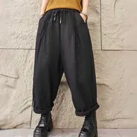 2025秋季新款老爹裤宽松百搭休闲裤洋气显瘦女士抽绳裤子