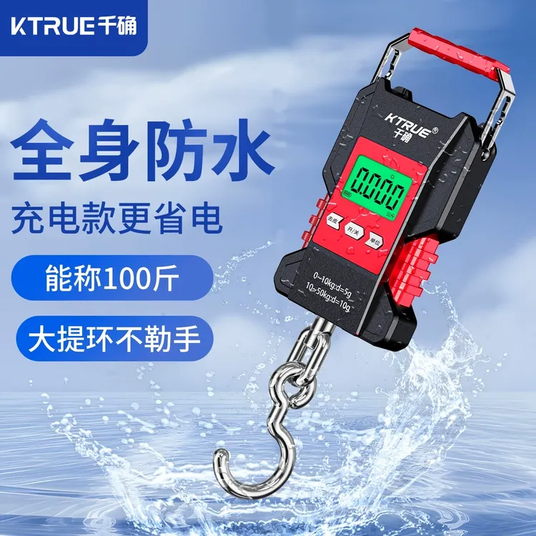 千确高精度防水手提电子秤克重电子秤便携式精准秤随身小型称鱼器