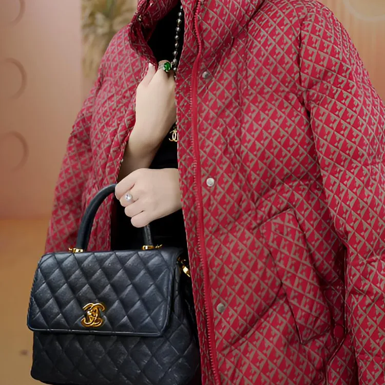 【R组合加厚热销】羽绒杭州原版正品加厚保暖气质减龄修身羽绒服