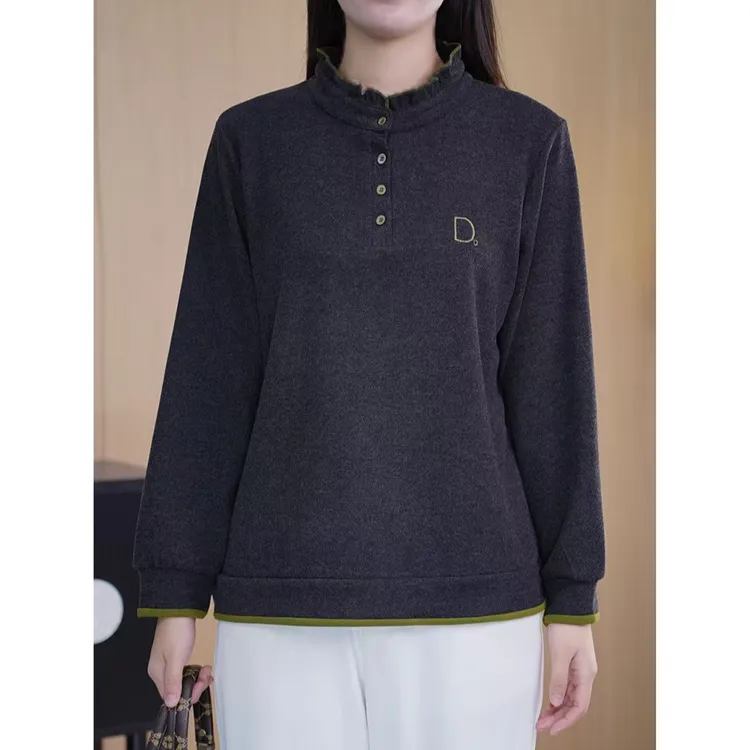 冬季减龄洋气质小衫打底衫休闲上衣胖妹妹大码女装高级感百搭衣服