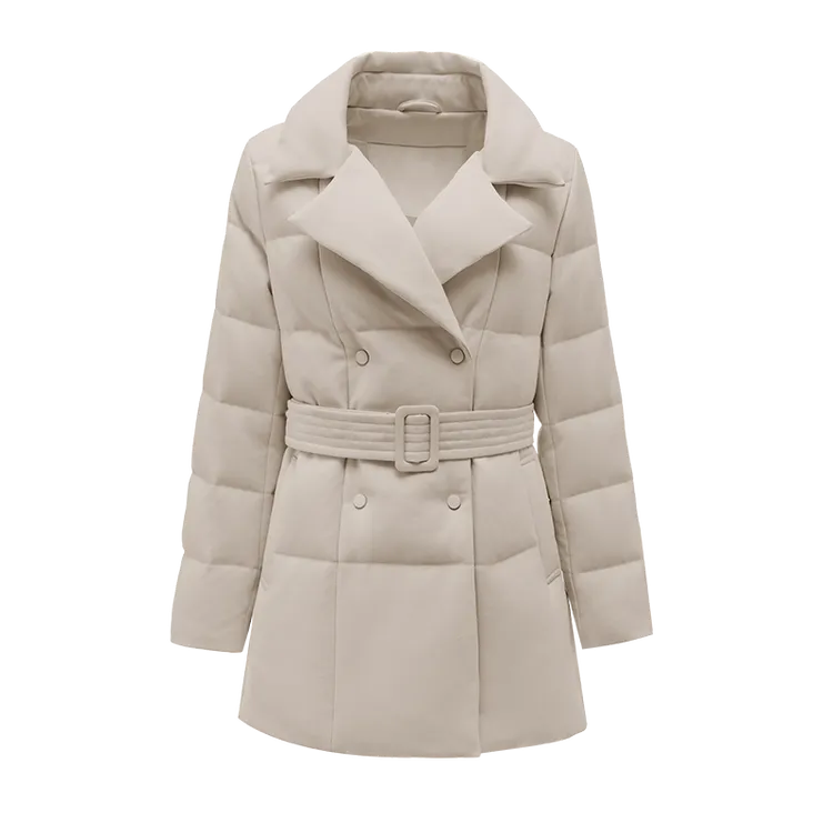 【敏洋纯】极简通勤90白鹅绒中长款羽绒服52500018