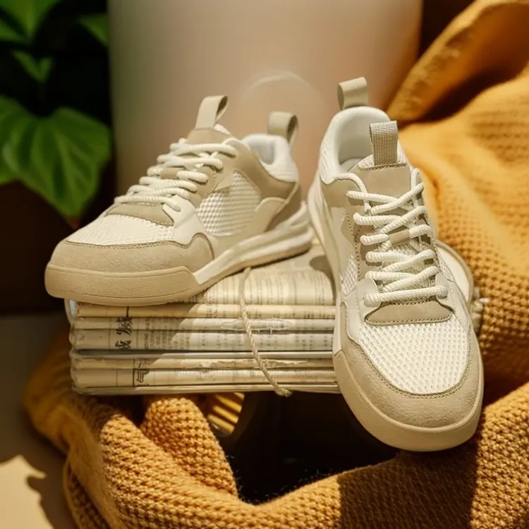 圆头透气秋季厚底网面潮流网面流浪时尚高颜值校园干净感女式网鞋