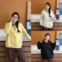 裂渡宣宣【秋日来信】微胖大码女秋时尚百搭撞色棉帽卫衣ZY509A01