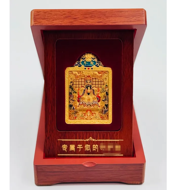  爆款双面立体浮雕唐卡 黄铜镀真金  五台山发货