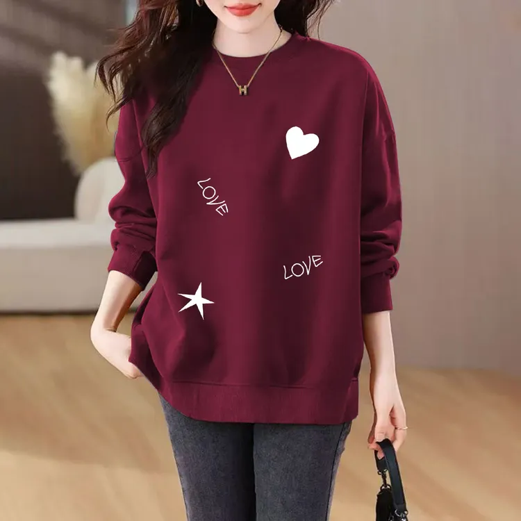 大码200斤胖MM宽松长袖加绒卫衣女秋冬季胖妈妈百搭显瘦遮肉上衣