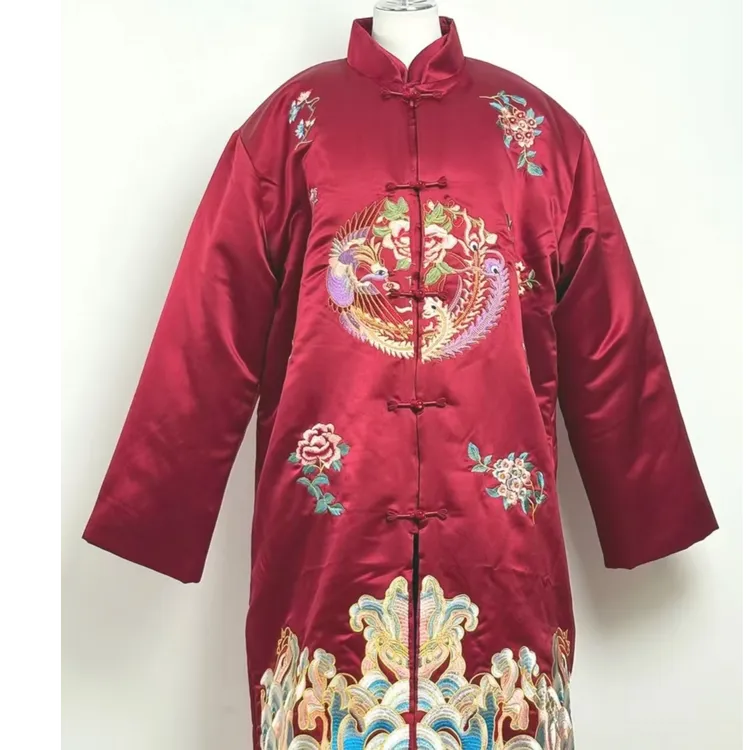 百年日记新国风款丹凤盘金女款全套福团海水男款全套寿老衣定制