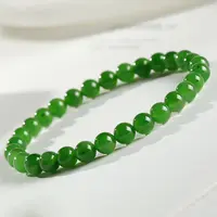 碧春 | 和田玉碧玉手链子男女士款菠菜绿色圆珠手串多样性发货