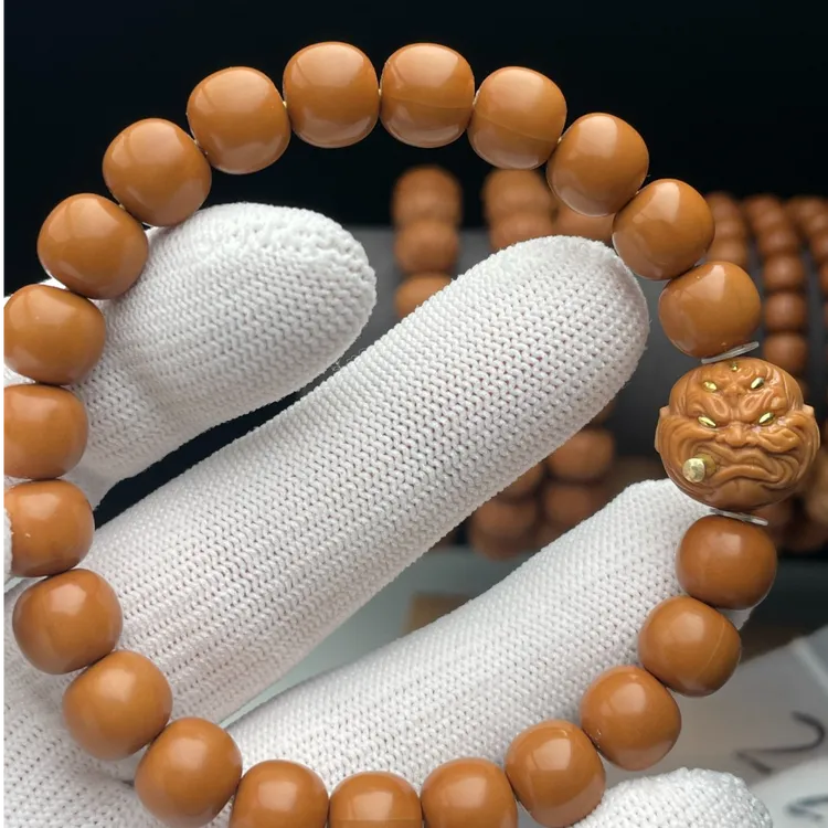 乐淘猴头-微瑕老型手串加单颗配饰，原皮原色，原生态