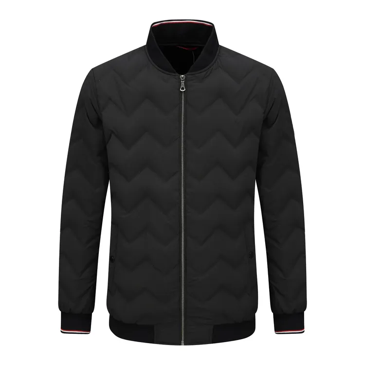 H1256小船秋冬款男式羽绒服 鸭绒商务休闲保暖防风外套 黑色