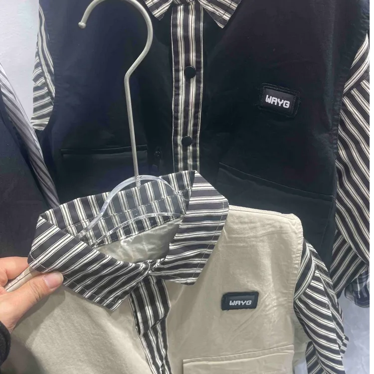 C 2025 【X】3月12日 男童女童时尚米色假两件外套2557-