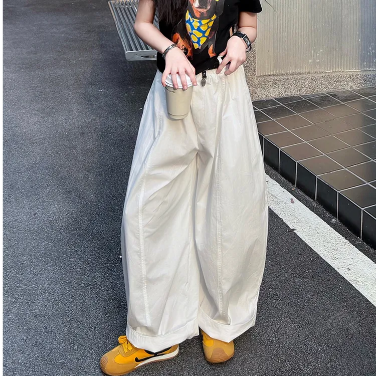 女童裤子夏季薄款中大童2025新款儿童休闲裤直筒宽松长裤夏装韩版