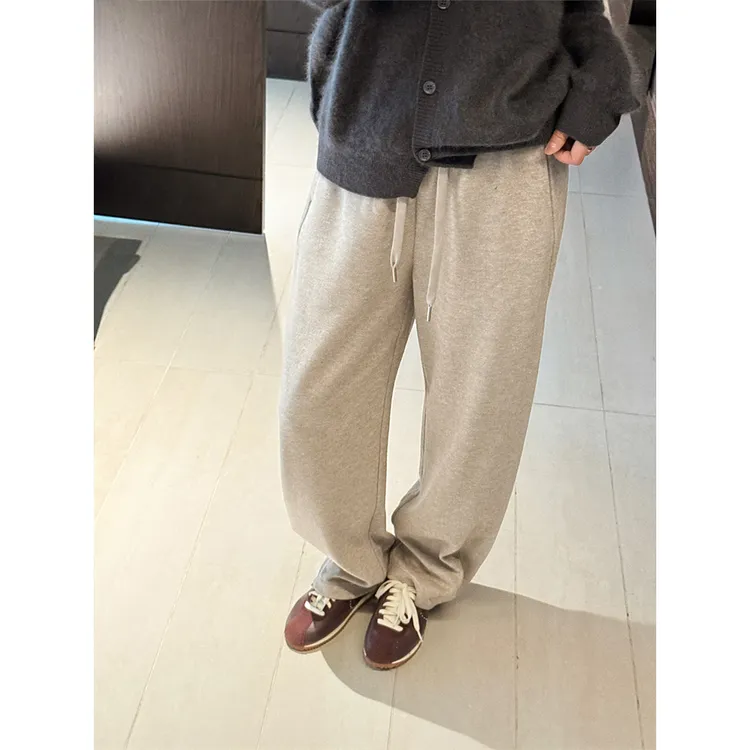 【唐悠悠】480克牦牛绒！针织香蕉裤女秋冬加厚阔腿裤拖地裤长裤