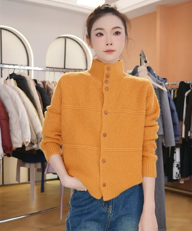 秋冬穿搭高领针织衫女2025新款超好看毛衣秋冬慵懒高级感开衫上衣