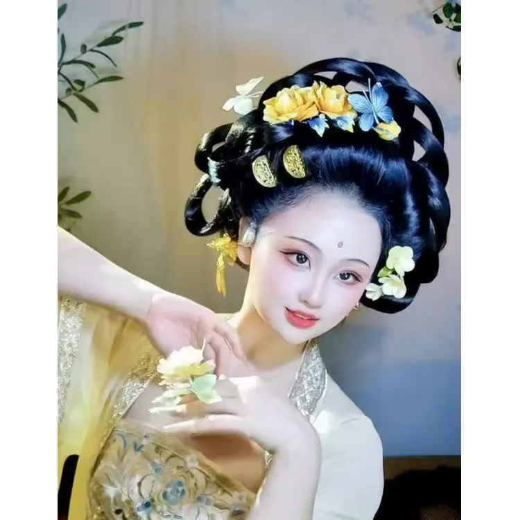 蓝熙亚莉 倾心髻可调节大头配冠  二次元古风汉服发髻